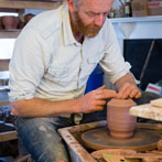 Tim Lake at work in his workshop 2017